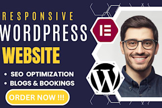 design wordpress website with elementor pro, divi, blog and SEO optimization