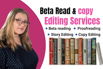 edit beta read copy edit fantasy story, memoir, fiction book, romance story book