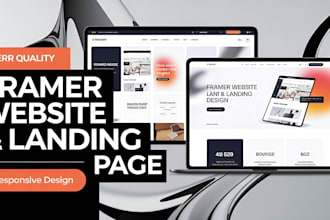 create responsive framer landing page design, framer website
