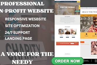 non profit ngo charity donation website church 501c3 on wix squarespace godaddy