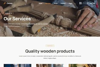 design responsive carpentry website wood work website furniture website