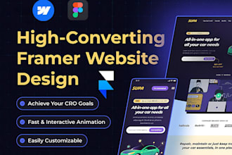 design, develop website with webflow or framer, figma to framer, webflow website