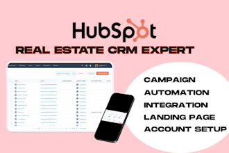 setup hubspot real estate CRM, hubspot sales funnel, hubspot landing page