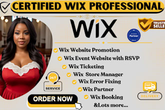 design and redesign wix website wix event manage wix store fix error wix booking
