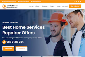 design roofing plumbing handyman painting construction electrician hvac website