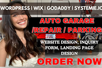 build car garage website auto garage landing page automobile repair website