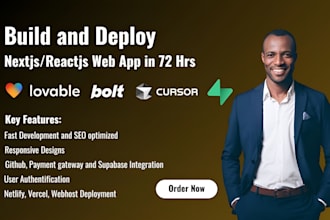 create react nextjs mvp web app using lovable ai bolt new cursor ai supabase