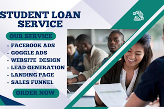 generate student loan leads personal loan business loan landing page