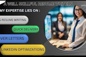 rewrite and upgrade your ats resume writing, CV, cover letter, linkedin optimize