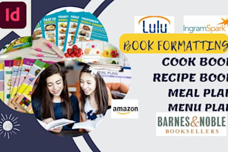 cookbook recipe design formatting restaurant menu cover design meal menu design