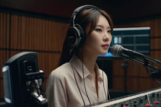 do custom chinese female voice over with 2 revisions
