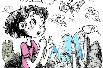 make doodle art, inked sketch, portraits and more