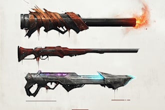 draw your prop or fantasy weapon designs