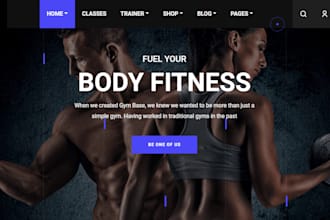 create website for your sport material, weight loss product, and gym training