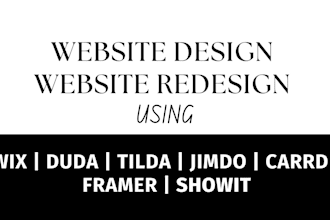 design jimdo website jimdo website redesign duda showit tilda wix carrd framer