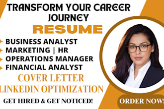write business analyst, HR, marketing and operations manager resume