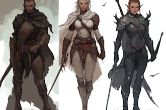 create a dnd art and d and d character for you