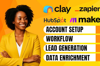 clay com hubspot automation yotpo sms make com scenario make com apollo io make