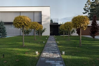 remodel existing house, render 3d modern real estate,garden,outdoor patio design