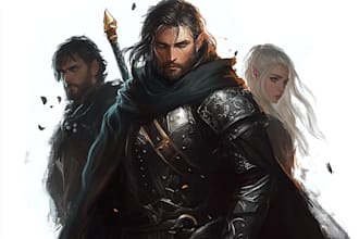 do a fantasy character dnd art and d and d character