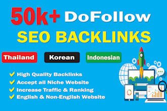 do thai indo korean website SEO dofollow backlinks for google ranking