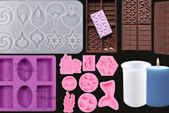 make 3d chocolate silicone mold design  jewelry mold soap candle game resin mold