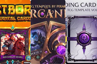 custom tarot card design, trading card, game illustration, tcg, pokemon, yugioh