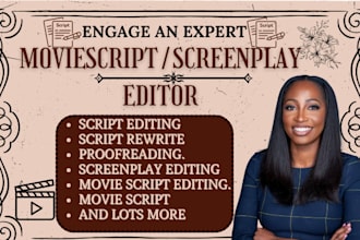 polish your script with expert editing, rewrite, and proofreading for screenplay
