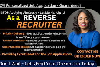 professionally search and find remote jobs, apply for jobs on your behalf