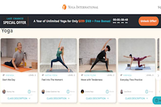 design responsive yoga gym website workout personal trainer fitness website