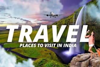 design travel itinerary, travel guide, tourism brochure design, web banner, post