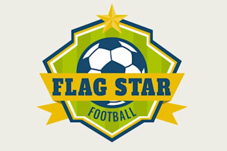 design cool flag football league logo