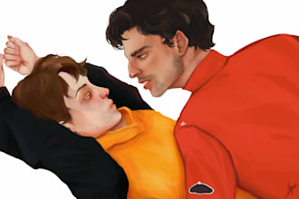 draw custom yaoi, bl,nsfw boys love art in my unique style