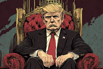do digital political editorial cartoon for social media