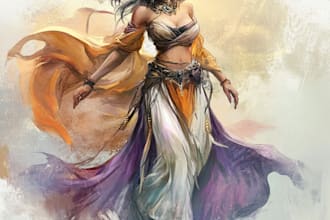 do dnd art, fantasy illustration, oc fanart, rpg, character sheet