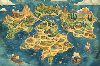 draw beautiful map in vector illustration