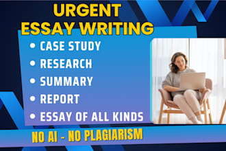 do urgent essay writing as an essay writer