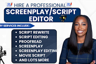 provide expert script editing, rewriting, and feedback for your screenplay