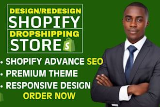 design redesign shopify dropshipping store shopify website payment gateway setup