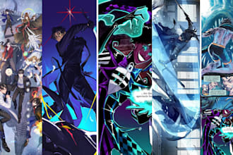 draw your webtoon comic page webcomic character design storyboard comic cover