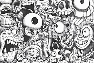 draw doodle art illustration designs on any topic