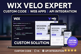 develop custom solutions for your wix website with wix velo code