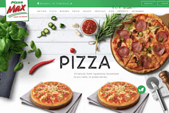 design food shopify store restaurant website food website pizza food website