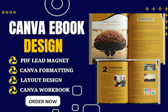 design canva ebook lead magnet kdp journal illustration book workbook formatting