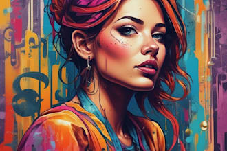 design graffiti art name with character or logo wall