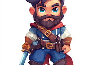 design 2d characters and 2d game assets character animations