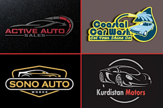 make car racing, boat racing and automotive logo