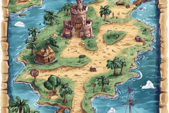 make fantasy map illustration for dnd