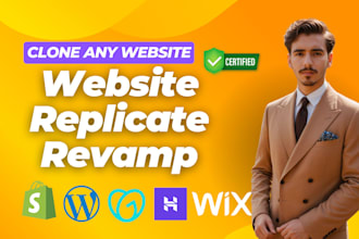 replicate, revamp or duplicate any clone website migration copy website