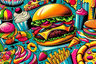 design food pop art of your food pop art
